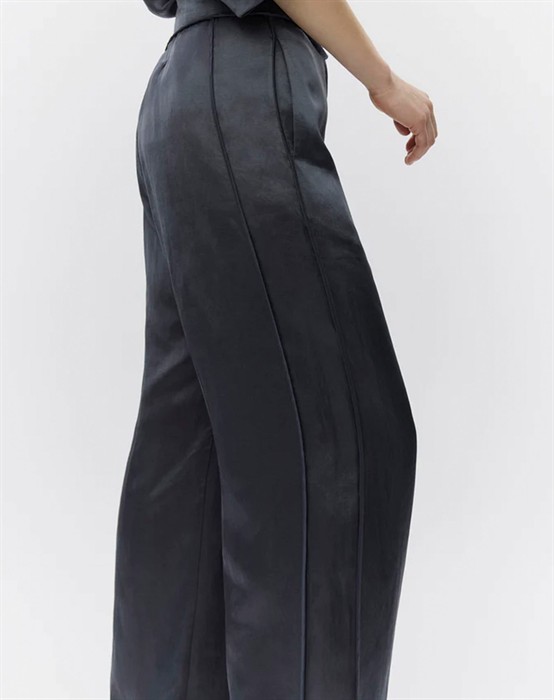 Elms High Shine Blend Bukser - Ebony